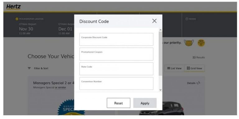 Hertz CDP Codes 2024 TikoTravel   Hertz Booking Screen 3 1024x510 1 768x383 