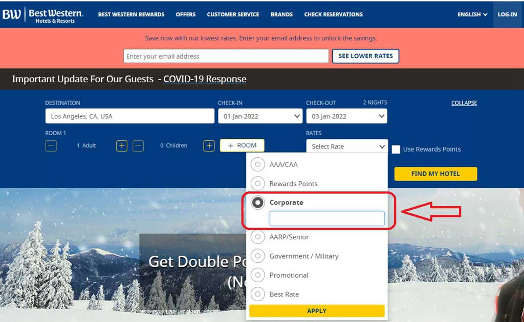 Best Western Corporate Codes 2024 TikoTravel
