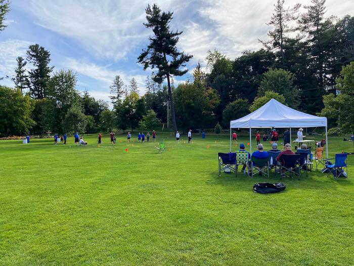 Robert Simpson Park has a fountain and a large space for activities.