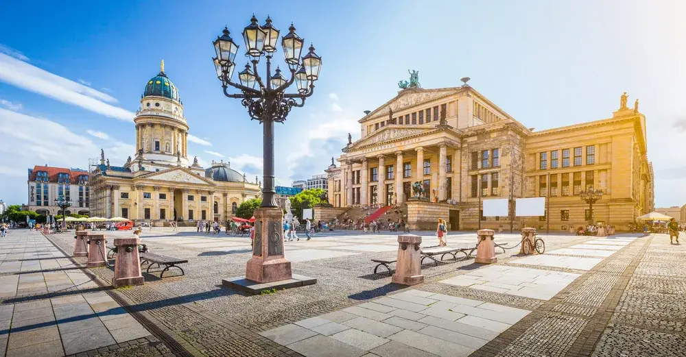 View of Gendarmenmarkt square with Berlin Concert Hall and German Cathedral showing why you should visit Berlin
