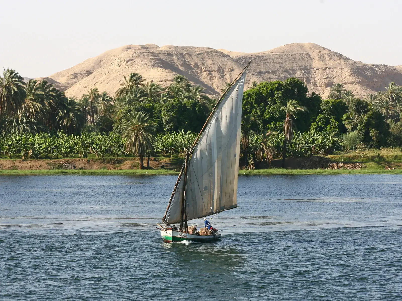Sailboat on the Nile river for a post titled Is Egypt Safe to Visit