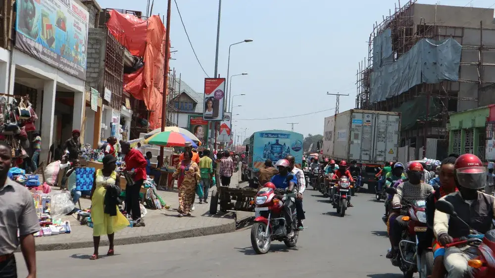 Democratic Republic of the Congo street scene in North Kivu, one of the most dangerous countries in Africa