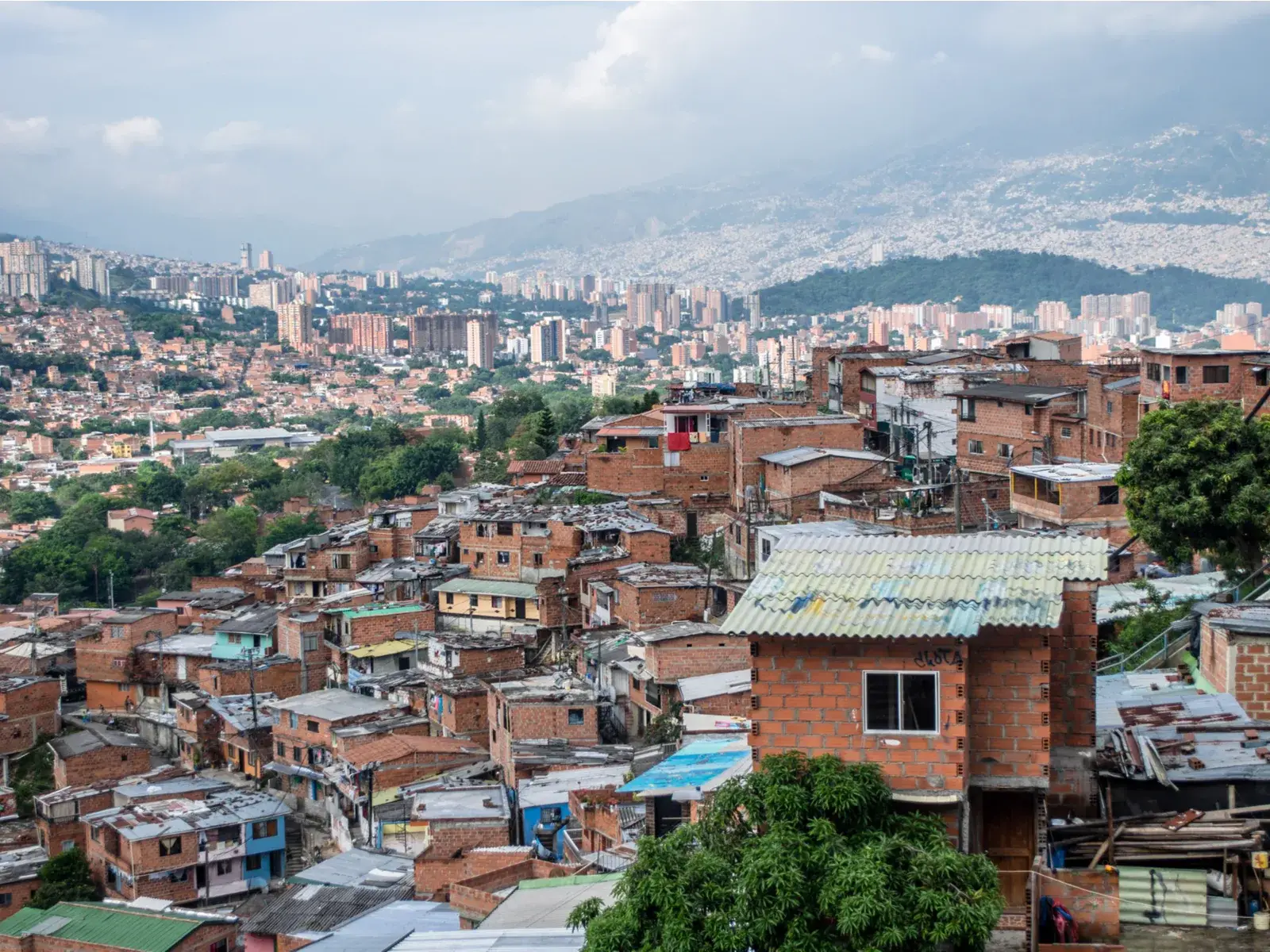 Terrible part of town picturing the slums in Medellin for a piece titled Is Colombia Safe