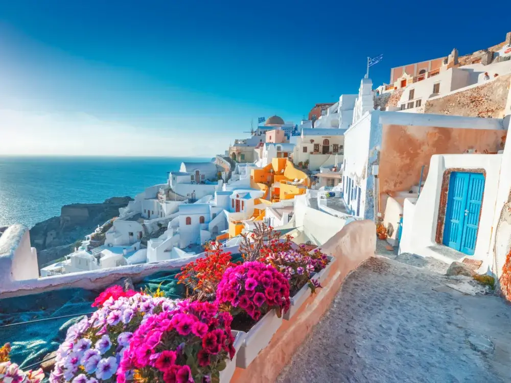 Picturesque view of Santorini, one of our top picks for things to do in Greece