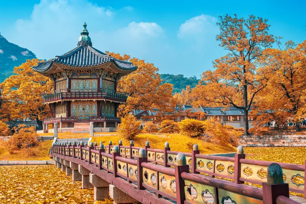 Gyeongbokgung Palace in South Korea during the fall shows why you should visit Seoul